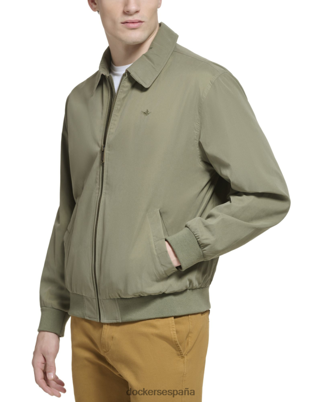 chaqueta bomber holgada de microsarga hombres Dockers verde oliva ropa 8F0406321