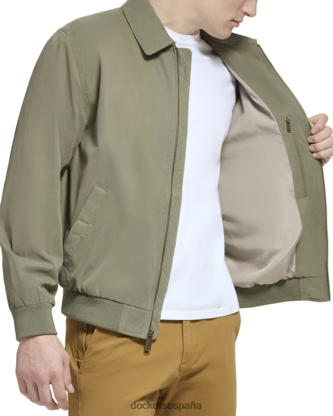 chaqueta bomber holgada de microsarga hombres Dockers verde oliva ropa 8F0406321