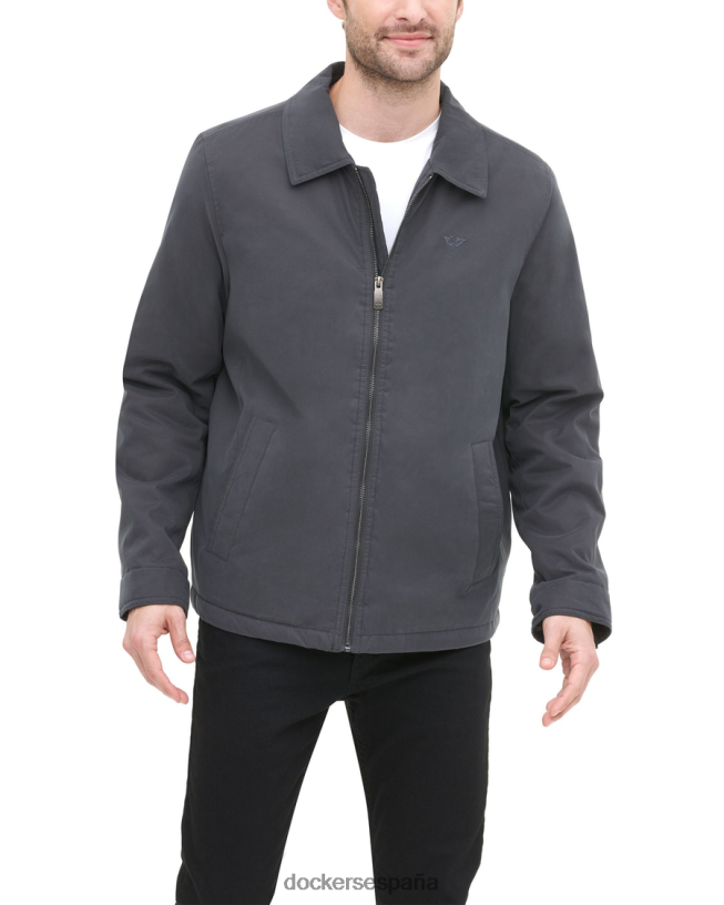 chaqueta con cuello, corte regular hombres Dockers gris carbón ropa 8F0406818