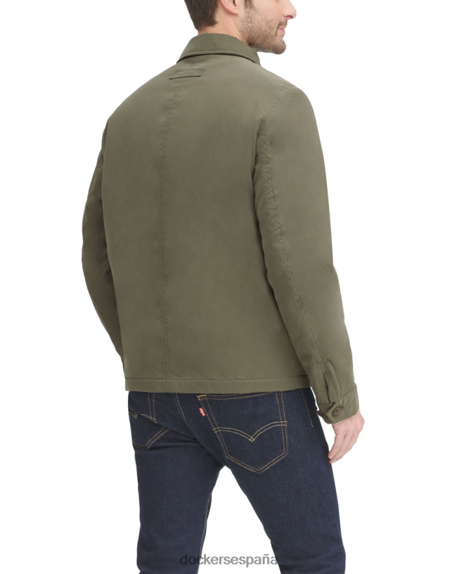 chaqueta con cuello, corte regular hombres Dockers verde oliva ropa 8F0406819