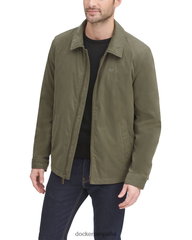 chaqueta con cuello, corte regular hombres Dockers verde oliva ropa 8F0406819