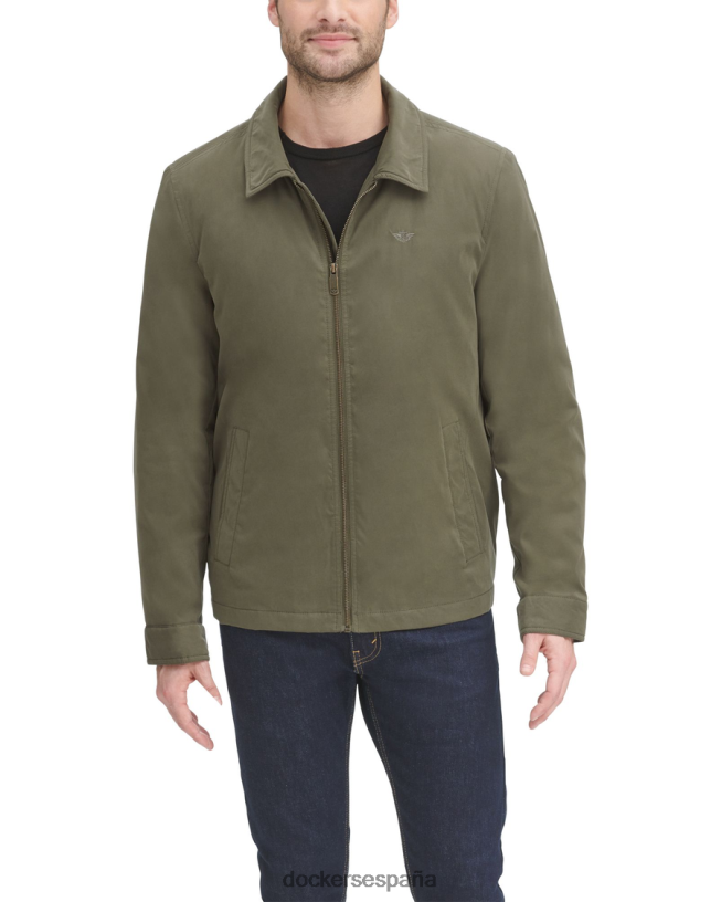 chaqueta con cuello, corte regular hombres Dockers verde oliva ropa 8F0406819
