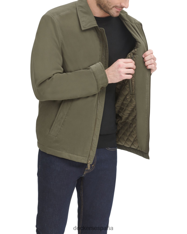chaqueta con cuello, corte regular hombres Dockers verde oliva ropa 8F0406819