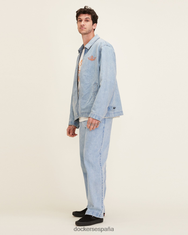 chaqueta de cubierta dandois hombres Dockers denim con lavado marino - azul ropa 8F0406302
