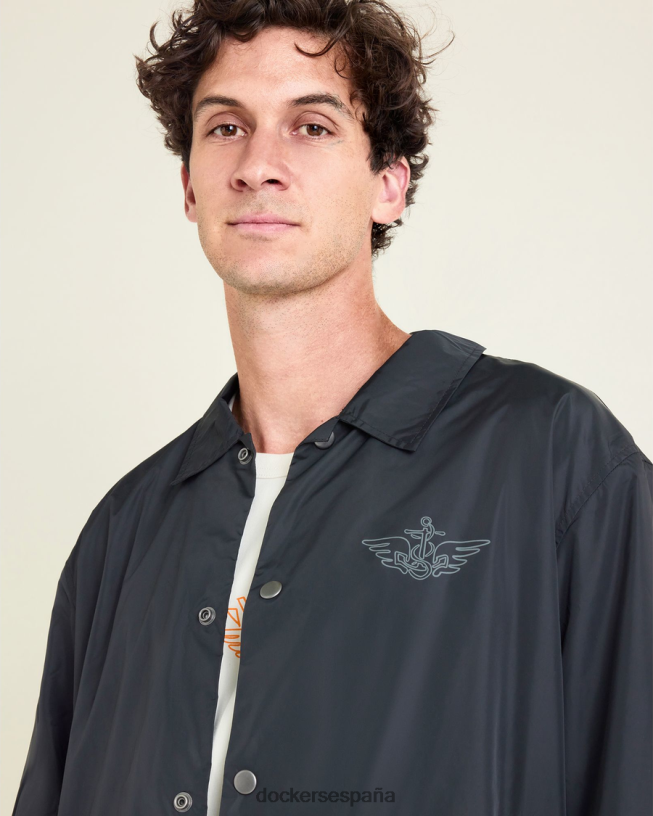 chaqueta de entrenador dandois hombres Dockers hermoso negro ropa 8F0406311