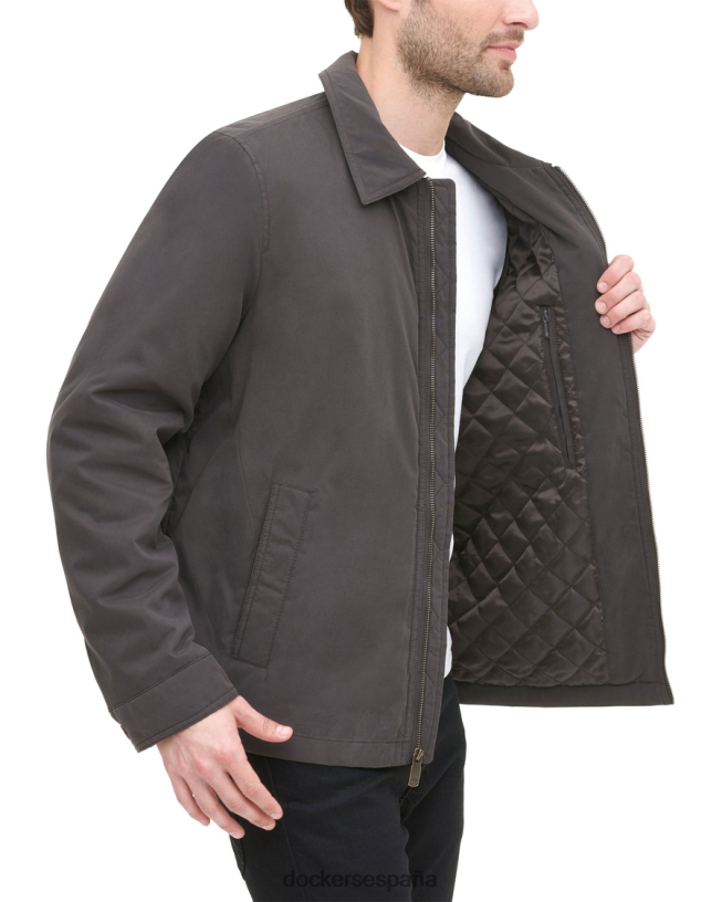 chaqueta de golf de microsarga hombres Dockers marron oscuro ropa 8F0406851