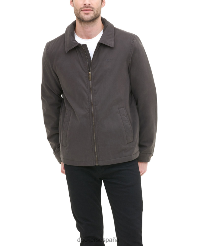 chaqueta de golf de microsarga hombres Dockers marron oscuro ropa 8F0406851