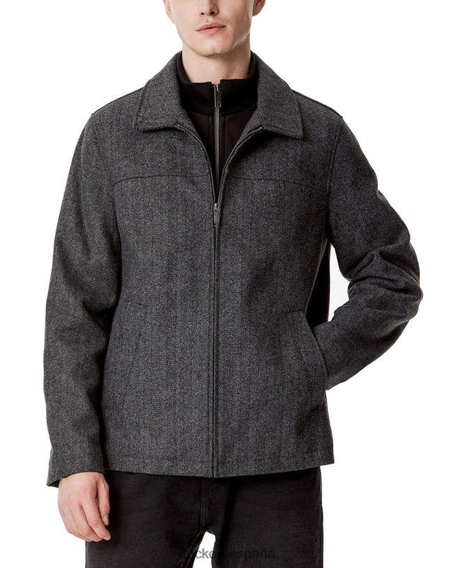 chaqueta de mezcla de lana, corte regular hombres Dockers gris carbón ropa 8F0406774