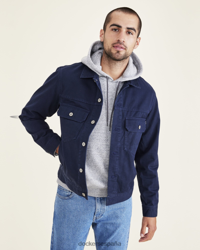 chaqueta estilo camionero, corte regular hombres Dockers blazer azul marino - azul ropa 8F0406546