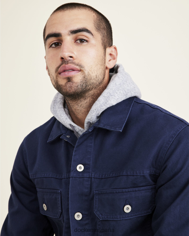 chaqueta estilo camionero, corte regular hombres Dockers blazer azul marino - azul ropa 8F0406546