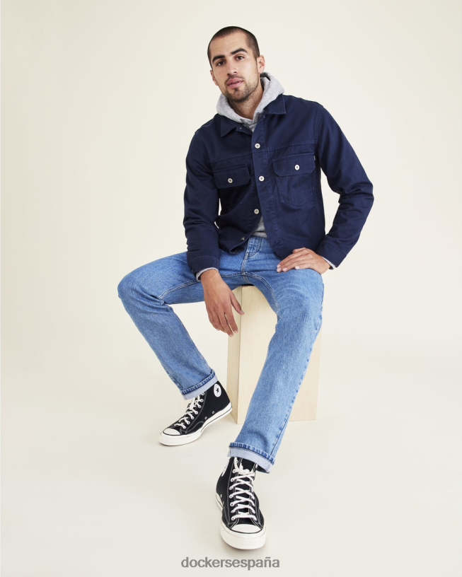 chaqueta estilo camionero, corte regular hombres Dockers blazer azul marino - azul ropa 8F0406546