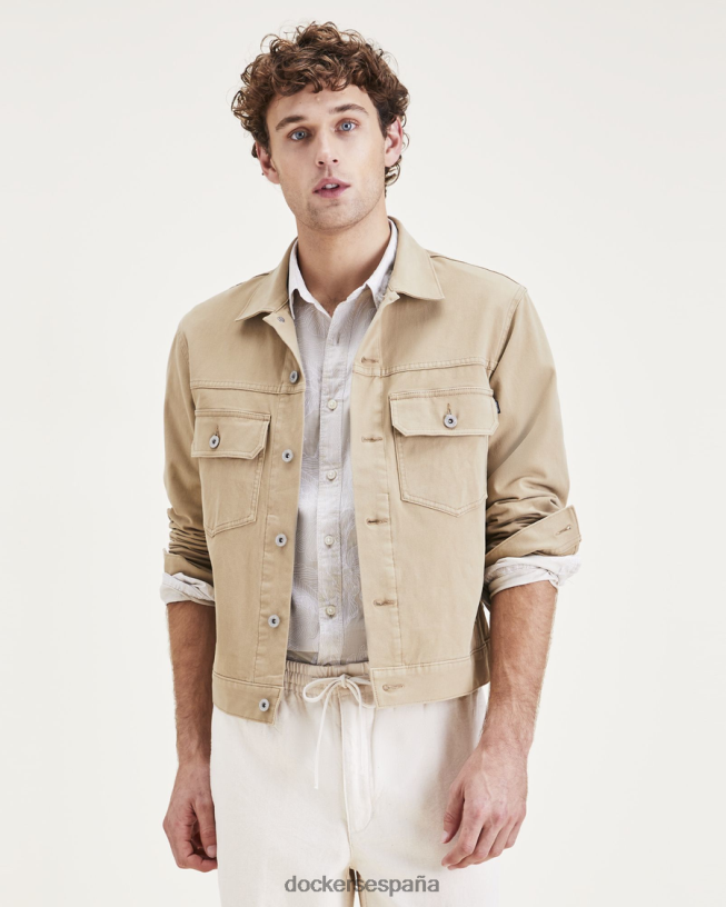 chaqueta estilo camionero, corte regular hombres Dockers cosecha de oro - bronceado ropa 8F0406545