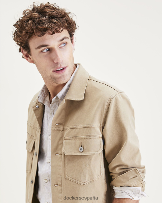 chaqueta estilo camionero, corte regular hombres Dockers cosecha de oro - bronceado ropa 8F0406545