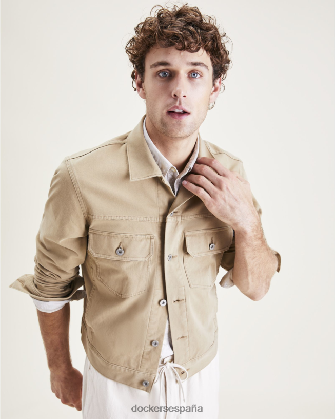 chaqueta estilo camionero, corte regular hombres Dockers cosecha de oro - bronceado ropa 8F0406545