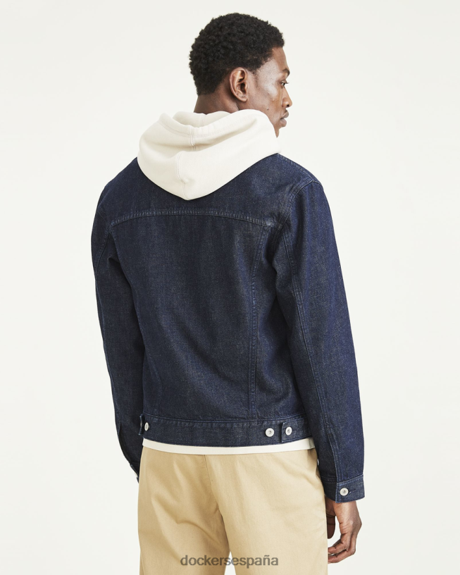 chaqueta estilo camionero, corte regular hombres Dockers índigo oscuro - azul ropa 8F0406547