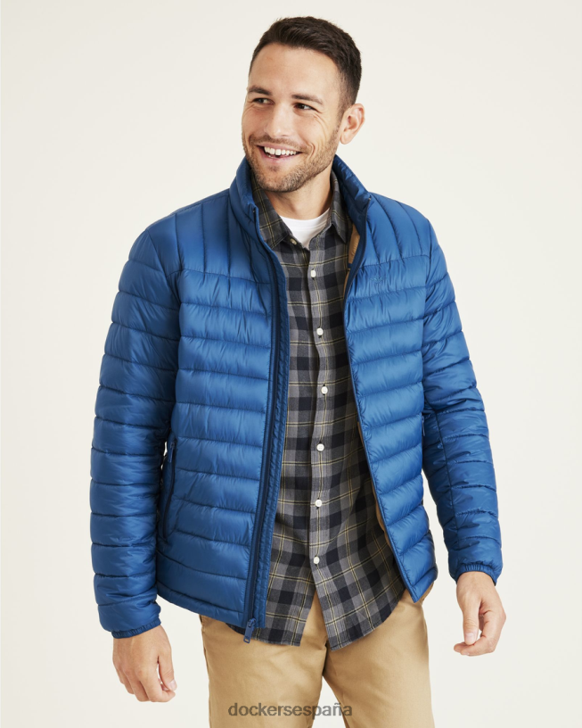 chaqueta plegable de nailon ligero hombres Dockers Poseidón - azul ropa 8F0406295