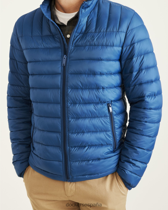 chaqueta plegable de nailon ligero hombres Dockers Poseidón - azul ropa 8F0406295