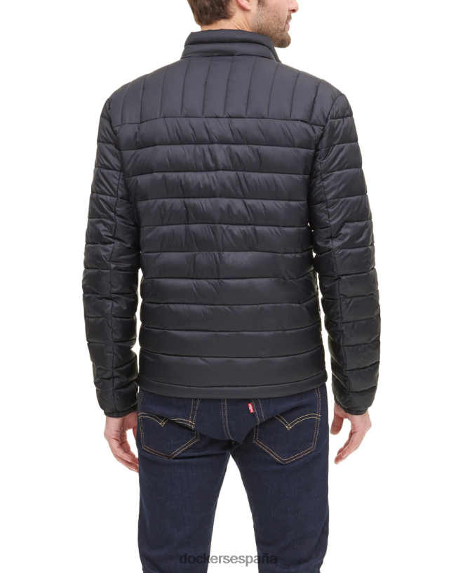chaqueta plegable de nailon ligero hombres Dockers negro ropa 8F0406294