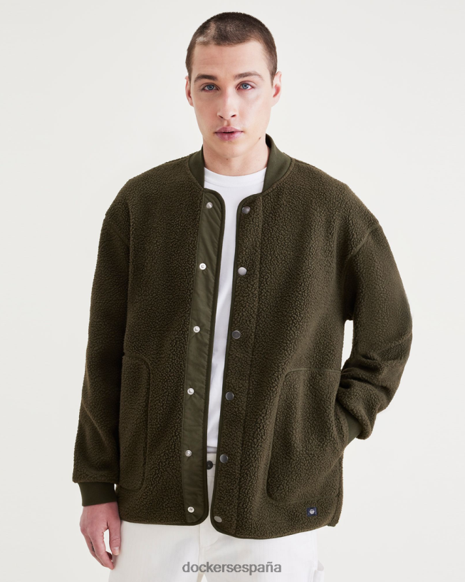 chaqueta sherpa, ajuste relajado hombres Dockers noche del bosque - verde ropa 8F0406630