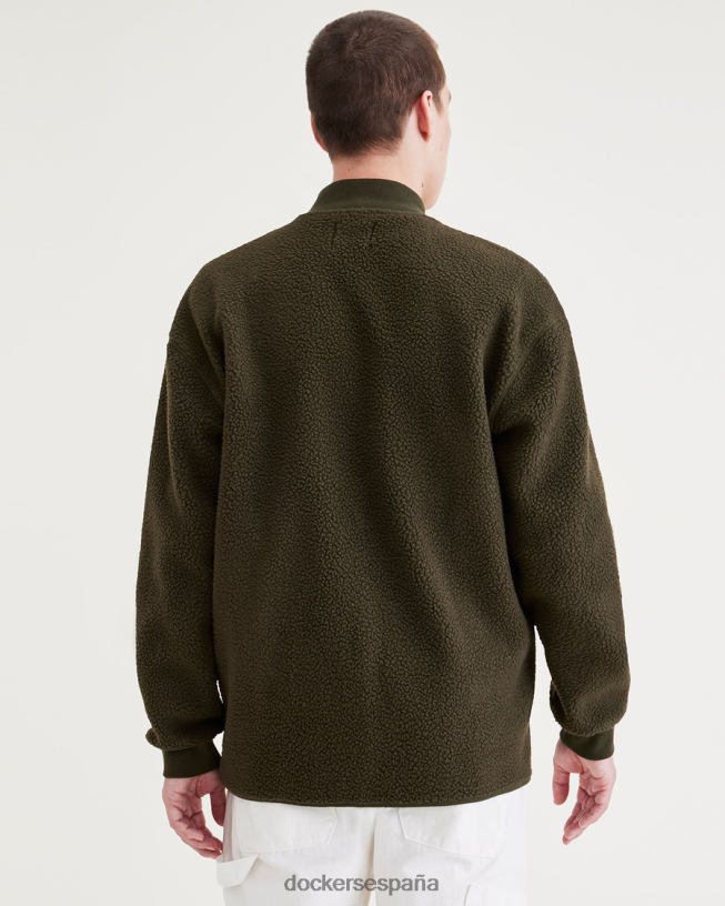 chaqueta sherpa, ajuste relajado hombres Dockers noche del bosque - verde ropa 8F0406630
