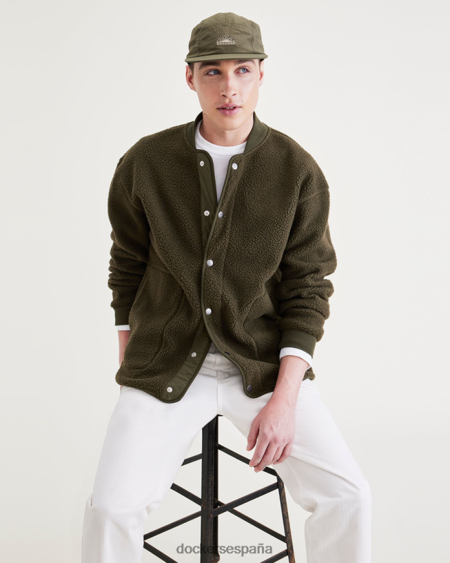 chaqueta sherpa, ajuste relajado hombres Dockers noche del bosque - verde ropa 8F0406630
