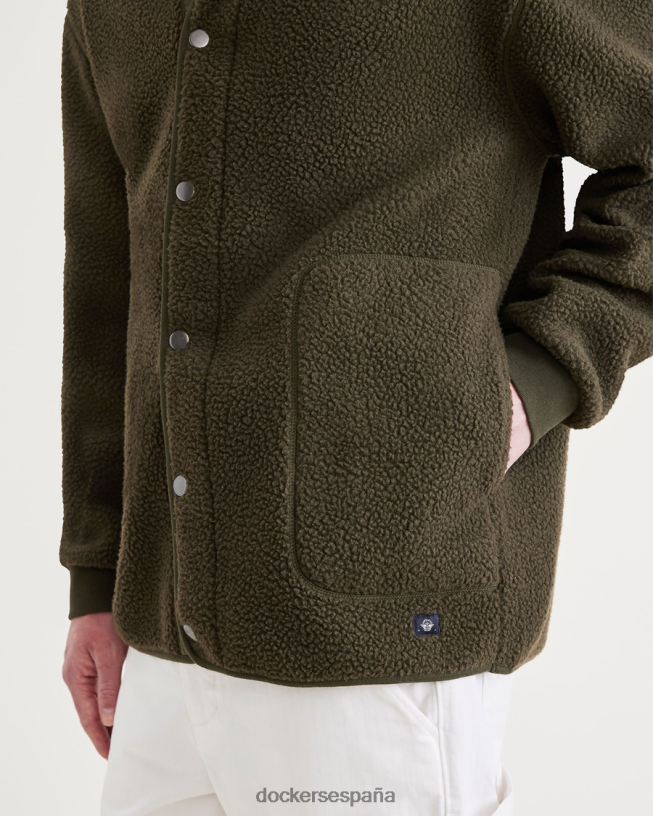 chaqueta sherpa, ajuste relajado hombres Dockers noche del bosque - verde ropa 8F0406630