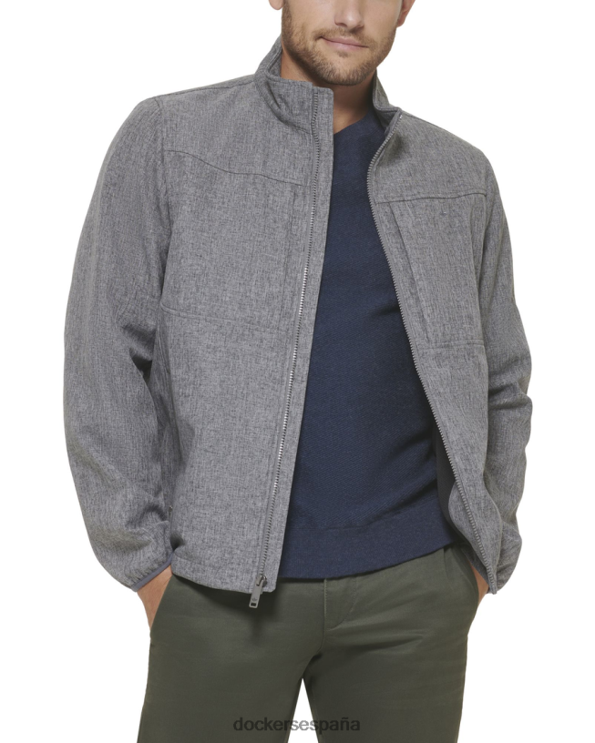 chaqueta softshell con canesú en el pecho hombres Dockers cuero gris ropa 8F0406646