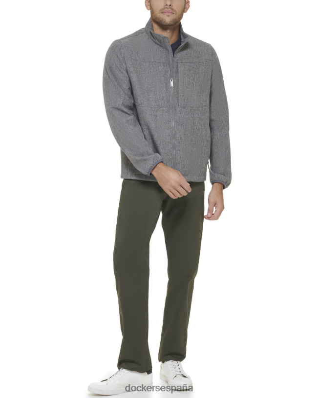 chaqueta softshell con canesú en el pecho hombres Dockers cuero gris ropa 8F0406646