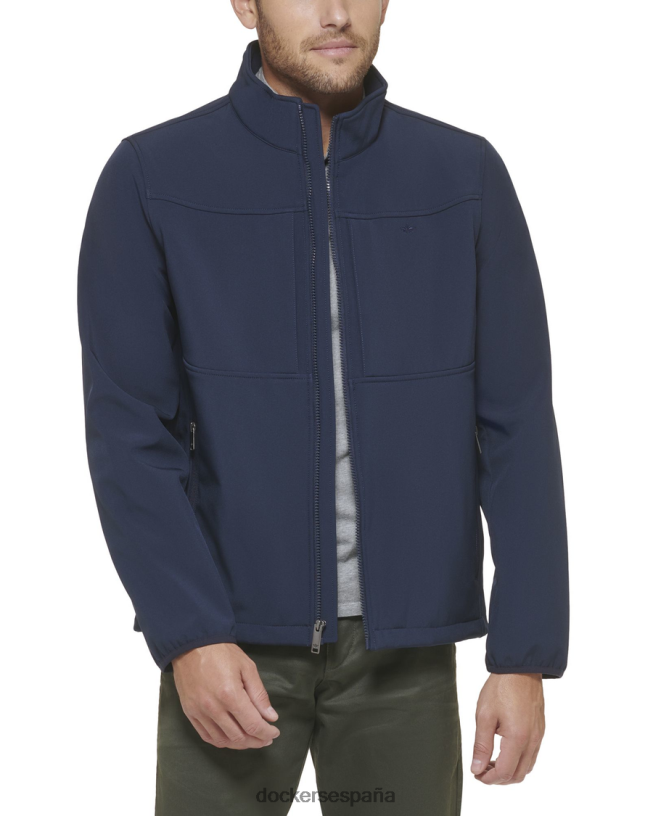 chaqueta softshell con canesú en el pecho hombres Dockers medianoche - azul ropa 8F0406644