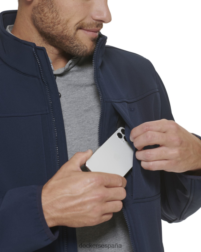 chaqueta softshell con canesú en el pecho hombres Dockers medianoche - azul ropa 8F0406644