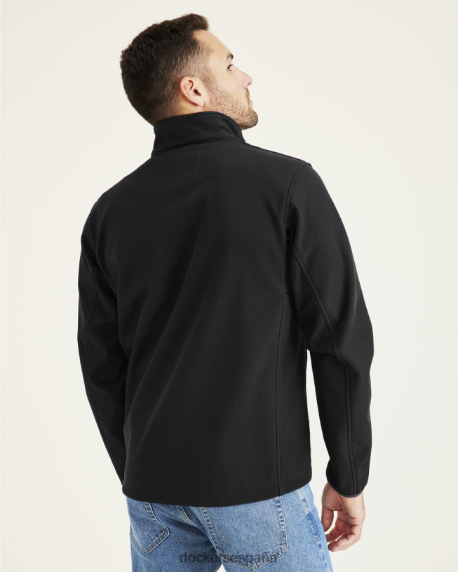 chaqueta softshell con canesú en el pecho hombres Dockers negro ropa 8F0406645
