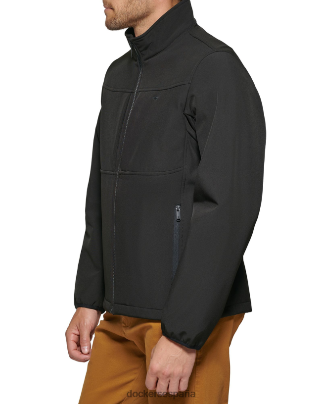 chaqueta softshell con canesú en el pecho hombres Dockers negro ropa 8F0406645