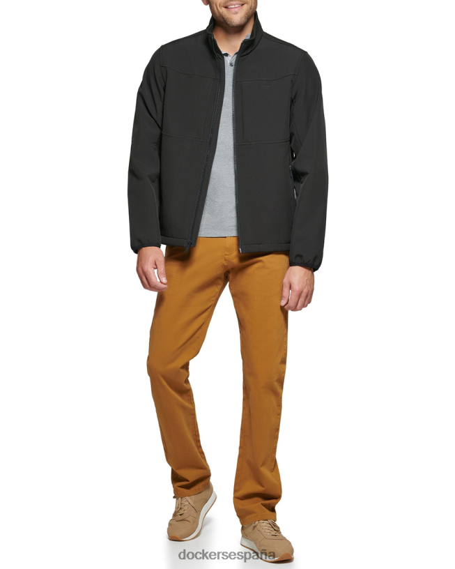chaqueta softshell con canesú en el pecho hombres Dockers negro ropa 8F0406645