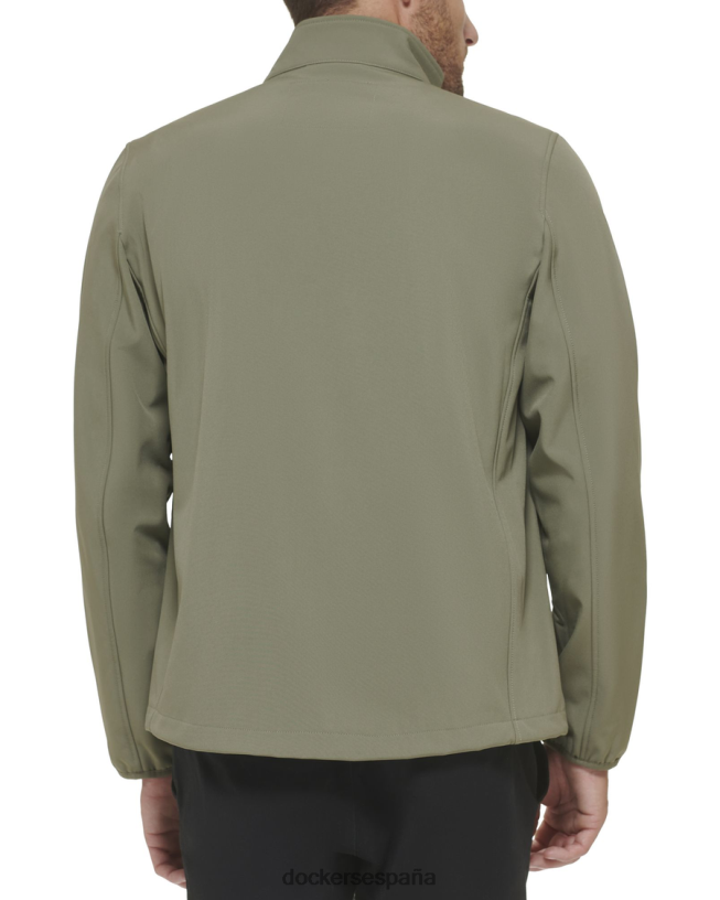 chaqueta softshell con canesú en el pecho hombres Dockers verde oliva ropa 8F0406647