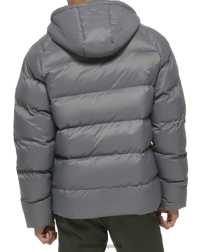 parka acolchada de nailon reciclado hombres Dockers gris ropa 8F0406585