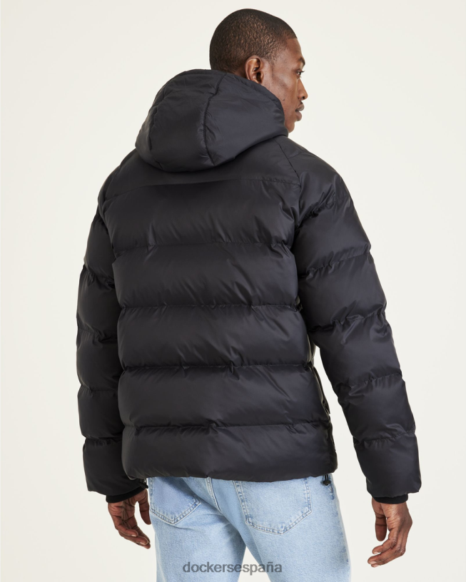parka acolchada de nailon reciclado hombres Dockers negro ropa 8F0406584