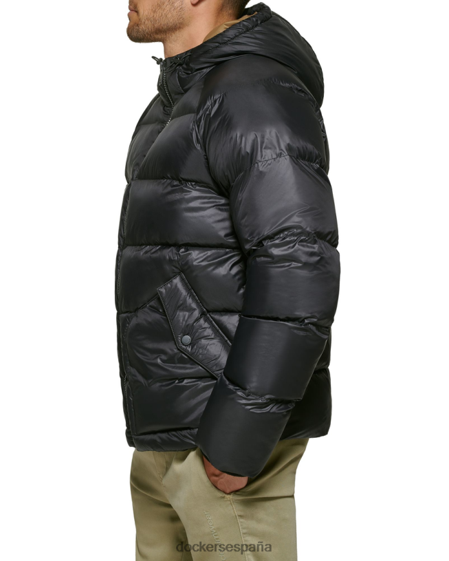 parka acolchada de nailon reciclado hombres Dockers negro ropa 8F0406584