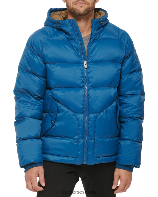 parka acolchada de nailon reciclado hombres Dockers océano azul ropa 8F0406583