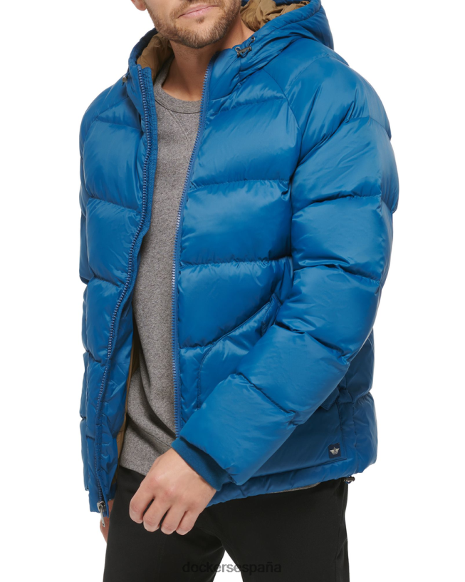 parka acolchada de nailon reciclado hombres Dockers océano azul ropa 8F0406583
