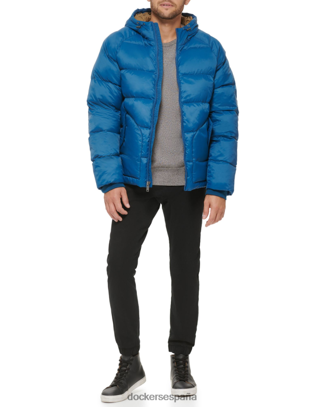 parka acolchada de nailon reciclado hombres Dockers océano azul ropa 8F0406583