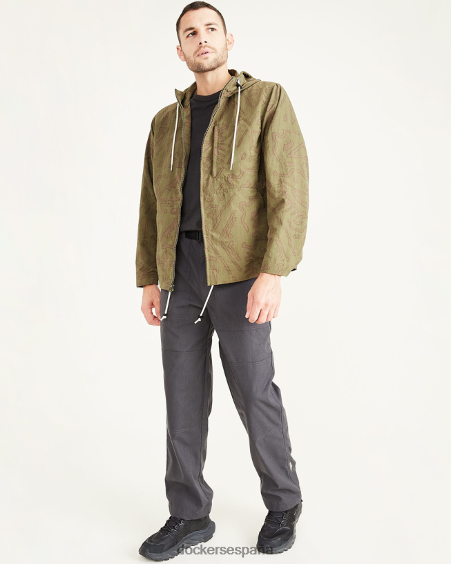 parka con cremallera completa, corte regular hombres Dockers camuflaje - verde ropa 8F0406643