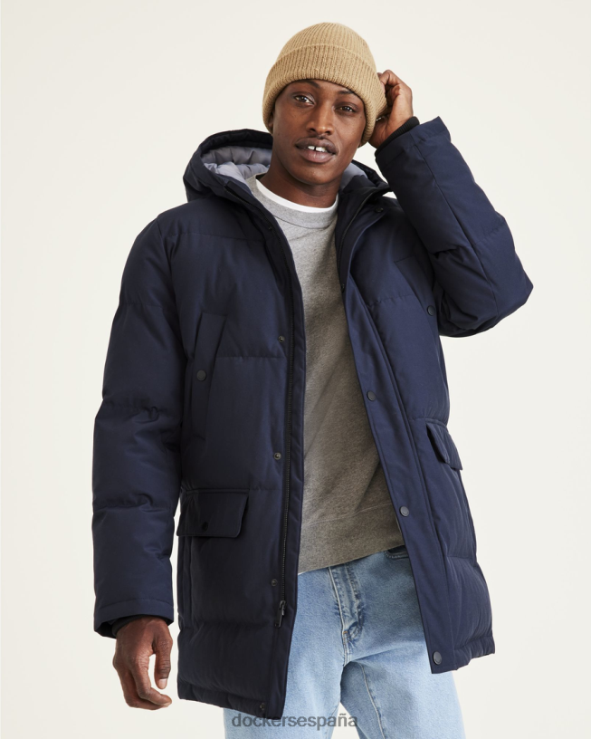 parka ártica acolchada con capucha hombres Dockers Azul marino ropa 8F0406411