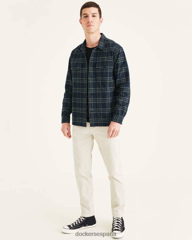sobrecamisa, ajuste relajado hombres Dockers pembroke - azul ropa 8F0406823