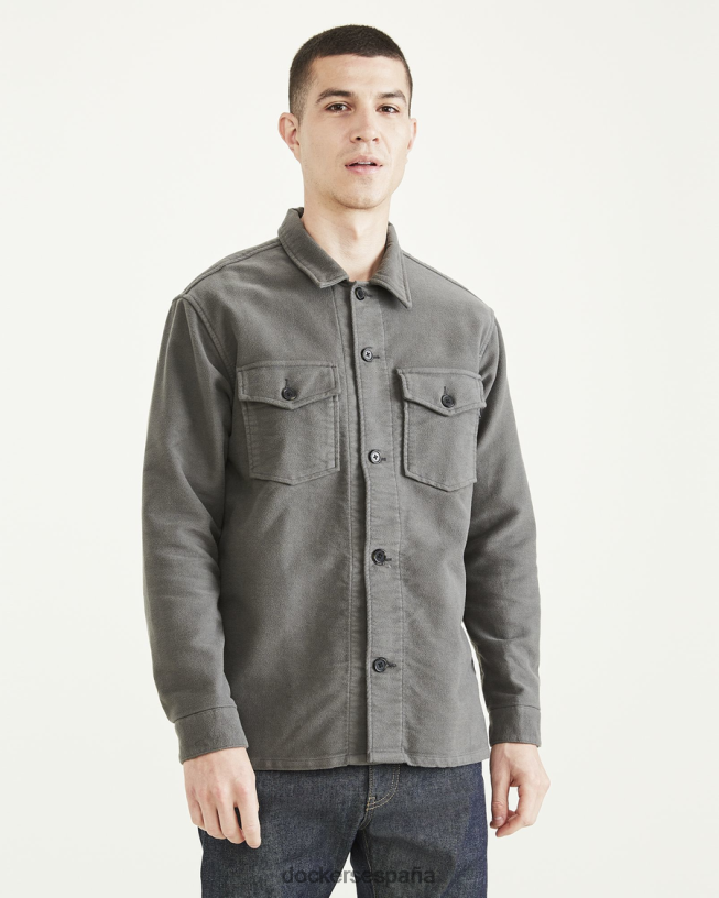 sobrecamisa, ajuste relajado hombres Dockers quimera - verde ropa 8F0406827