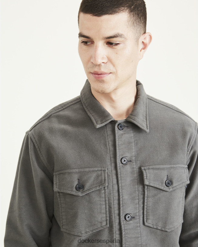 sobrecamisa, ajuste relajado hombres Dockers quimera - verde ropa 8F0406827