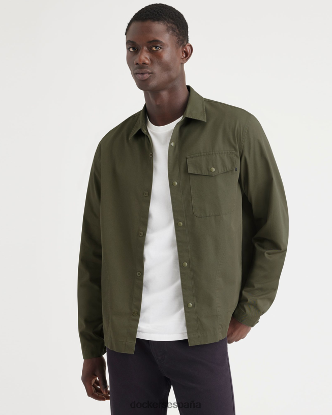 sobrecamisa, corte regular hombres Dockers ejercito verde ropa 8F0406216