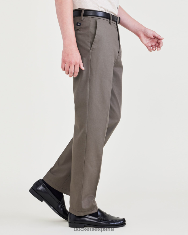 Caquis característicos sin plancha, corte recto con protector contra manchas hombres Dockers guijarro oscuro - marrón ropa 8F040654
