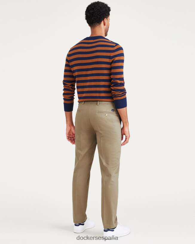 Caquis característicos sin plancha, corte recto con protector contra manchas hombres Dockers nuevo caqui británico ropa 8F040650