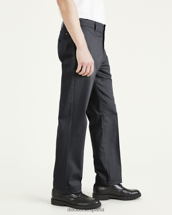 Caquis exclusivos sin plancha, ajuste clásico con protector contra manchas hombres Dockers trucha arcoíris - gris ropa 8F04063