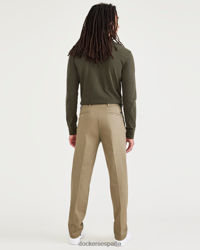 Caquis exclusivos sin plancha, corte entallado y protector contra manchas. hombres Dockers nuevo caqui británico ropa 8F0406239